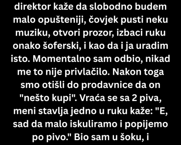 Direktor mu PONUDI pivo a onda je USLEDIO ŠOK! Direktor mu PONUDI pivo a onda je USLEDIO ŠOK!