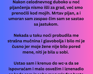 Probudio se u TOKU noći i onda je ČUO čudne zvuke iz BRATOVE sobe , kada je UŠAO….