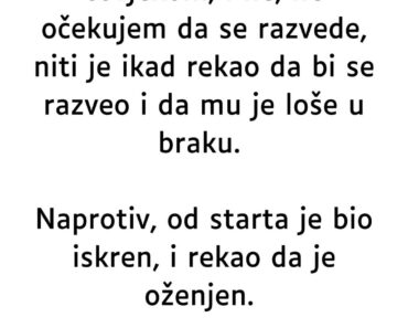 “Zabavljam se sa oženjenim čovjekom…”