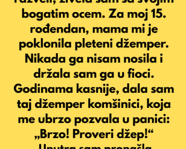 Kada su se moji roditelji razveli, živela sam sa…