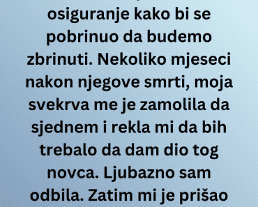 Svekrva je tražila dio mog novca… a presudila je rečenica mog sina! Svekrva je tražila dio mog novca… a presudila je rečenica mog sina!
