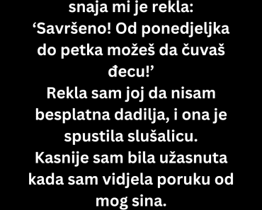 Nisam očekivala takav bezobrazluk od njih….