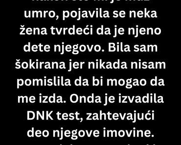 Skoro četiri godine nakon što mi je muž umro, pojavila se… Skoro četiri godine nakon što mi je muž umro, pojavila se…