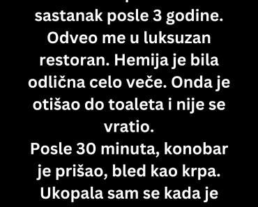 Otišao je do toaleta i nikada se nije vratio: konobar mi je rekao nešto strašno